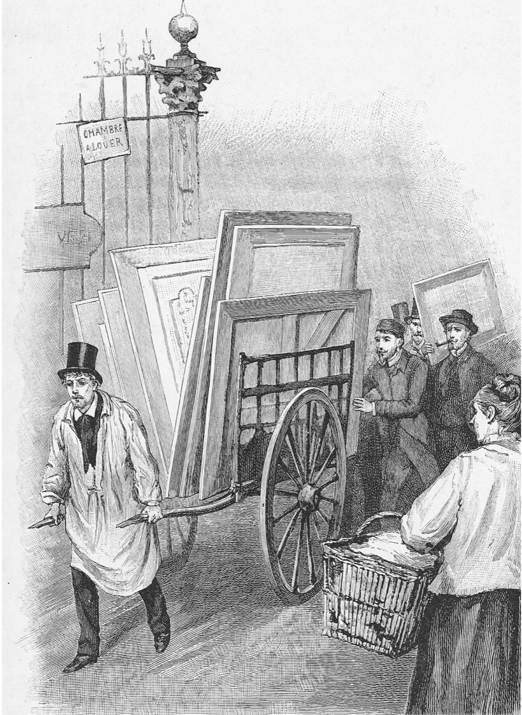 Illustration d'une Charrette aux Beaux-Arts de Paris