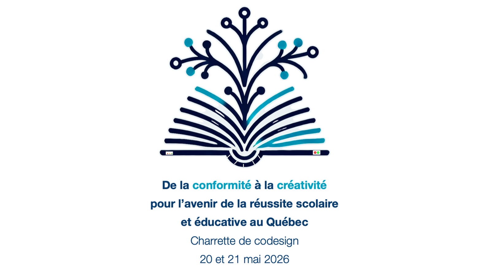 Logo Charrette de codesign ICI-PRS 2026 — De la conformité à la créativité pour l'avenir de la réussite scolaire et éducative au Québec